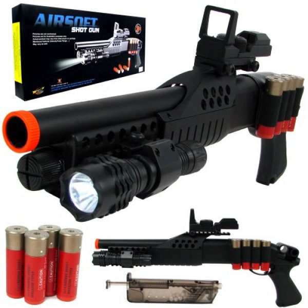 TM GLOBAL  2 airsoft m180a2 pump action shot gun with light(Airsoft Gun)