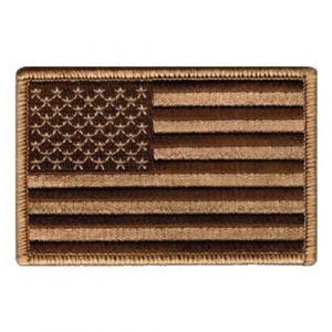 Cpatches Airsoft Patch 1 Tactical USA Flag Patch - Desert Tan 2"x3" Hook and Loop backing