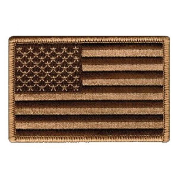 Cpatches Airsoft Patch 1 Tactical USA Flag Patch - Desert Tan 2"x3" Hook and Loop backing