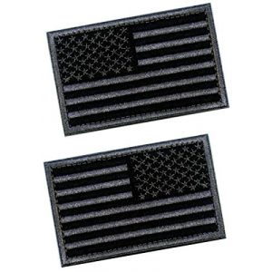MAXXPRO Airsoft Patch 1 2 PCS Tactical Patches of USA US American Flag Regular and Reverse, with Hook and Loop for Backpacks Caps Hats Jackets Pants, Military Army Uniform Emblems, Size 3x2 Inches