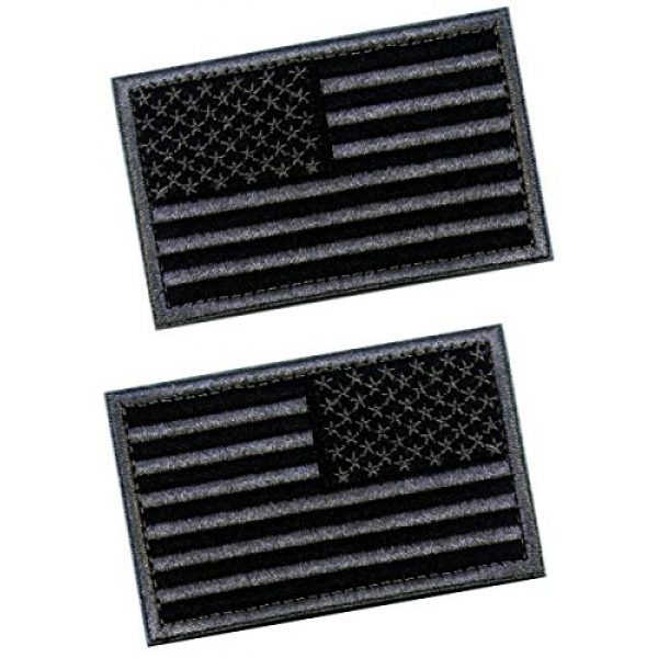 MAXXPRO Airsoft Patch 1 2 PCS Tactical Patches of USA US American Flag Regular and Reverse, with Hook and Loop for Backpacks Caps Hats Jackets Pants, Military Army Uniform Emblems, Size 3x2 Inches