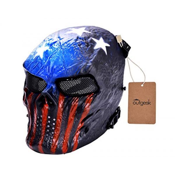 Outgeek 6 Outgeek Tactical Airsoft Mask Full Face Costume Mask(Urban)