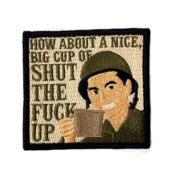BASTION Airsoft Morale Patch 1 BASTION Morale Patches (Cup of Coffee) | 3D Embroidered Patches with Hook & Loop Fastener Backing | Well-Made Clean Stitching | Military Patches Ideal for Tactical Bag, Hats & Vest