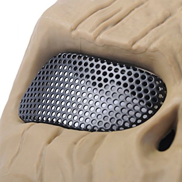 Outgeek  5 Outgeek Airsoft Mask Scary Skull Outdoor Full Face Mask Mesh Eye Protection Mask