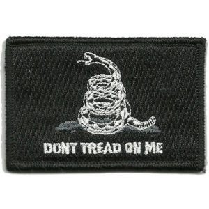 Gadsden and Culpeper Airsoft Patch 1 Gadsden Don't Tread On Me Tactical Patch - Black