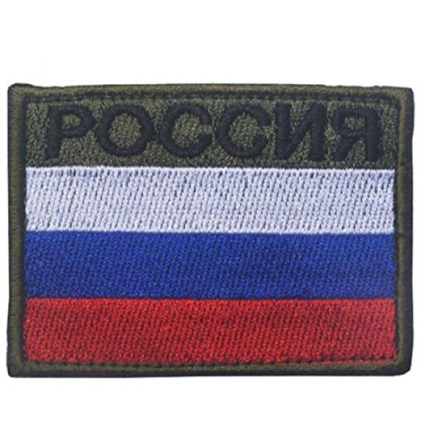 ODSP Airsoft Patch 3 Country of Russia Flag Tactical Military Funny Applique Fastener Hook and Loop Patch for Caps,Bags,Backpacks,Tactical Vest,Military Uniforms - 2.76 x 1.97inch 2PCS