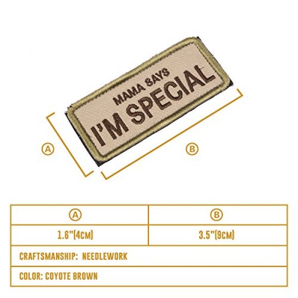 OneTigris Airsoft Morale Patch 3 OneTigris Original Patch Tactical Morale Military Patch Mama Says I'm Special (A)