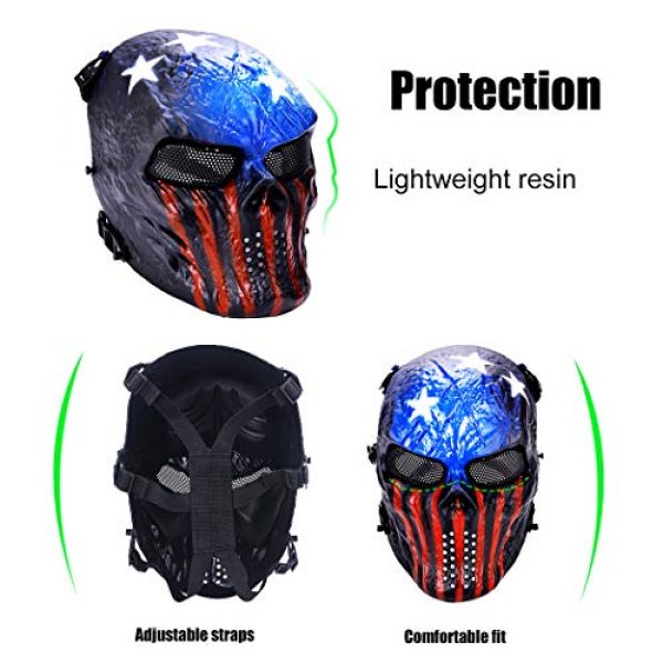 Outgeek 4 Outgeek Tactical Airsoft Mask Full Face Costume Mask(Urban)