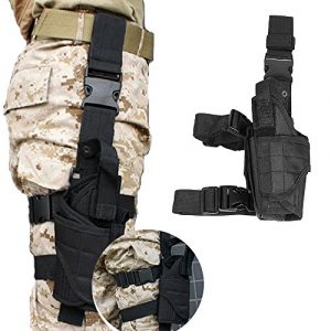 LIVEBOX 1 LIVEBOX Military Tactical Drop Leg Thigh Gun Holster Bag Adjustable Right Leg Handgun Holster Pouch for Airsoft Paintball Hunting Gun Training