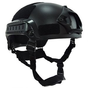 OneTigris  1 OneTigris Airsoft Paintball MICH 2001 Action Version Tactical Helmet with NVG Mount and Side Rails