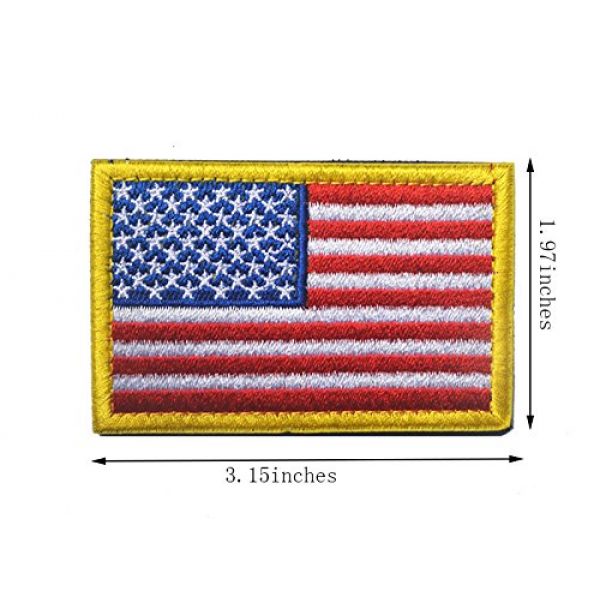 Military Ba Airsoft Patch 2 USA American Flag Tactical Patches Bundle, Patch for Uniforms Jackets Hats Bags Embroidered Patch 9 PCS