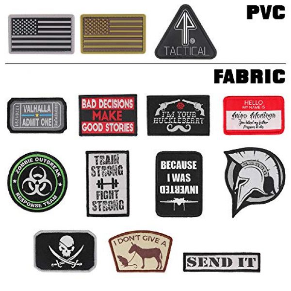 14er Tactical Airsoft Morale Patch 7 14er Tactical Morale Patches (14-Pack) | Hook & Loop Backed, 3" x 2" PVC Flags & Funny Patches | Perfect for Hat, Backpack, Jacket, Military, Police, Airsoft Gear | Display Your USA Flag!