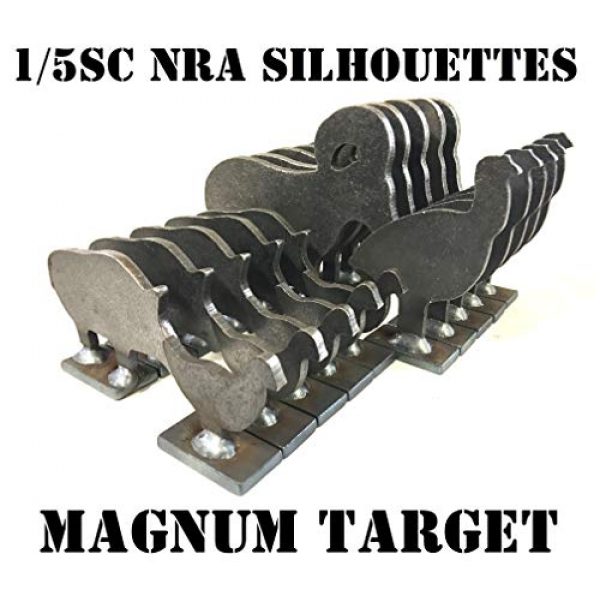 Steel Shooting Targets  1 1/5sc. NRA/IHMSA .22LR Rim-fire Animal Knock-Down Targets - 20pc. Steel Targets