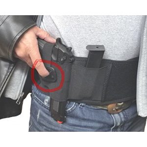 Explorer 1 EXPLORER Belly Holster Adjustable Size XL Ultimate Concealed Carry Black Fits Gun Smith and Wesson Bodyguard, Glock 19 17, 42, 43, P238, Ruger LCP Guns Men and Woman