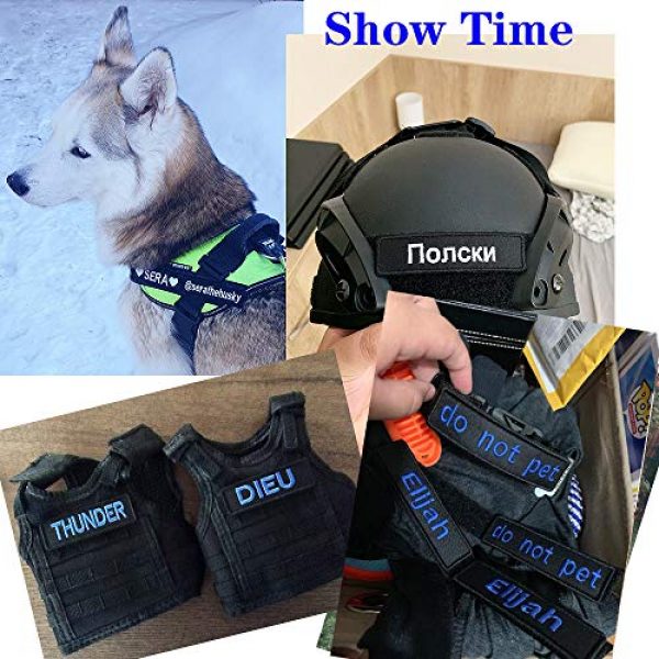 DayDay Patch Airsoft Morale Patch 4 Embroidery Name Patches,2 Pieces Custom Personalized Military Tapes Tag Customized Logo ID for Multiple Clothing Bags Vest Jackets Work Shirts