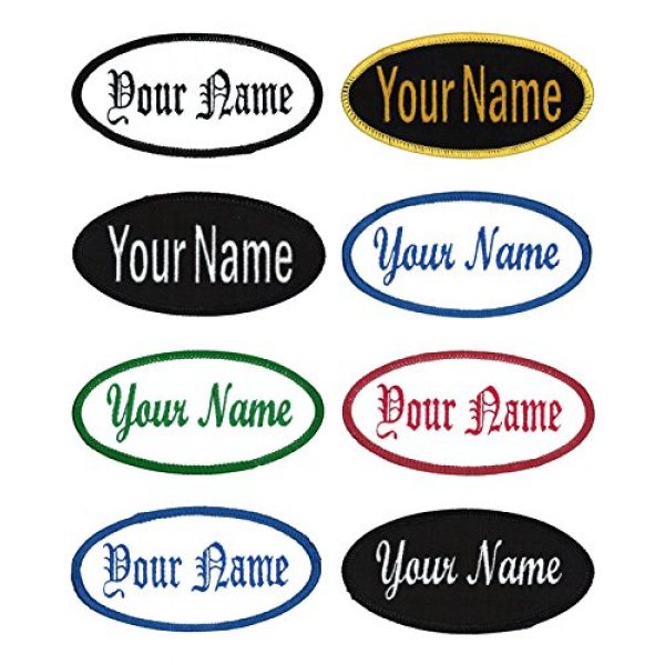 Northern Safari Airsoft Patch 2 Oval Name Patch Uniform Work Shirt Custom Embroidery Hook Fastener, Iron, Sew on