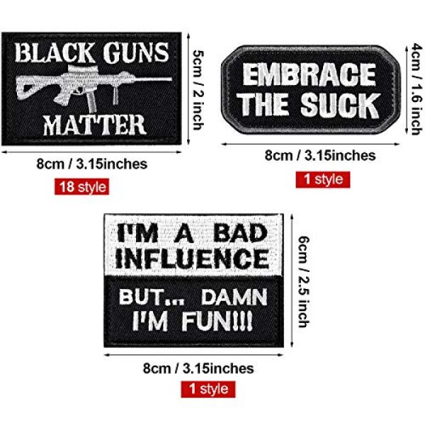 Outus Airsoft Morale Patch 2 20 Pieces Tactical Embroidery Patch Funny Military Patch Full Embroidered Appliques for Caps Bags Vests Military Uniforms