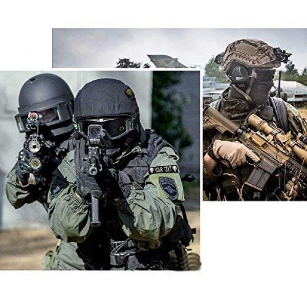 Graceful life Airsoft Patch 6 Custom Embroidery Personality Skull Name Patches, Badges,2 pcs Personalized Military Number Tag,5 x 1.25 inches tag Patches