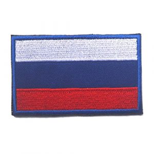 GreatPlus Airsoft Patch 1 Russian Flag Patch Embroidered Military Tactical Flag Patches