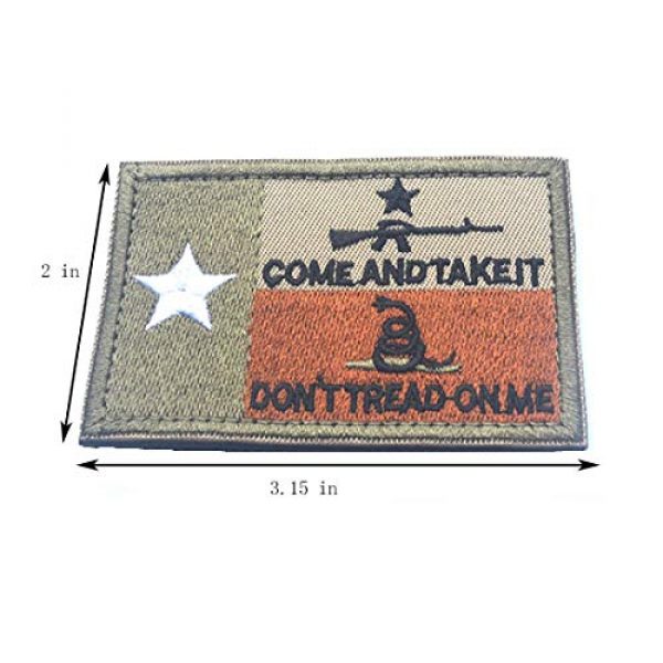 Homiego Airsoft Patch 3 Homiego Texas State Flag Military Tactical Morale Desert Badge Hook & Loop Embroidery Patch for Hat Backpack Jacket (Texas State Flag - B)