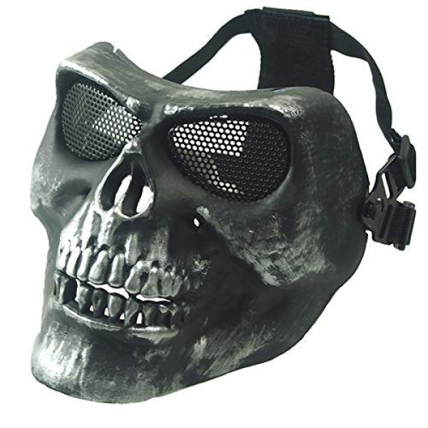 Anyoupin  1 Anyoupin Airsoft Half Face Masks,Paintball Mask with Metal Mesh Eye Protection Army Fans Supplies for Halloween Airsoft Paintball BB Gun CS Game Cosplay and Masquerade Party