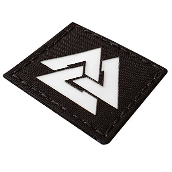 Tactical Freaky Airsoft Morale Patch 5 Glow Dark Viking Valknut Norse 2x2 GITD Tactical Morale Fastener Patch