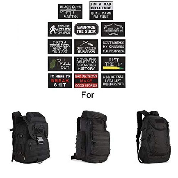 WZT Airsoft Morale Patch 4 WZT 14 Pieces Funny Tactical Morale Military Patch Full Embroidery Patch Set for Caps,Bags,Backpacks,Clothes,Vest,Military Uniforms,Tactical Gears Etc.