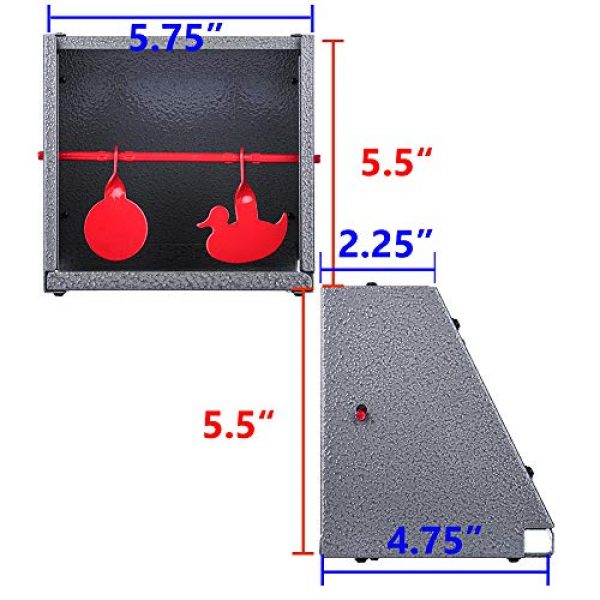 GearOZ 4 GearOZ BB Trap Target, Paper Target and Resetting Metal Silhouettes Shooting Targets for Pellet Gun Airsoft BB Gun