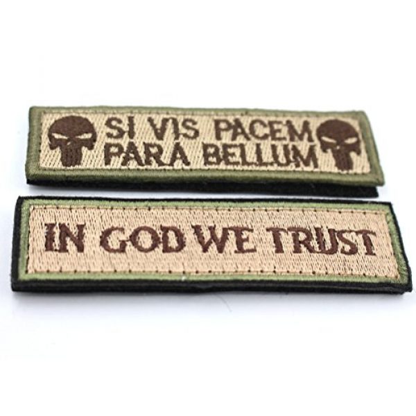 CREATRILL Airsoft Patch 2 Bundle 6 Pieces Tactical Military Morale Patch Set (Tan)