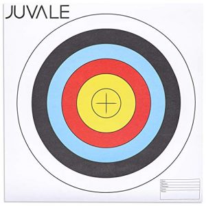 Juvale  1 Juvale 30-Pack Paper Bullseye 5 Ring Shooting Targets for Archery and Gun Range, 17.5 Inches