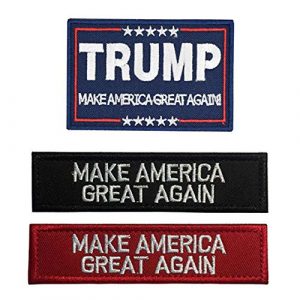 Antrix Airsoft Morale Patch 1 Antrix 3 Pack Trump Make America Great Again/Make America Great Again Hook & Loop Tactical Military Morale Badge Patches