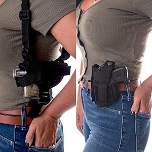 Wyoming Holster 1 Gun Holster Shoulder/Hip FITS Ruger Security-9 9MM Luger 4" Barrel MOSSBERG MC 2 S&W SW9VE 5900 Glock 17 19 22 23 30 31 32 G44 FN509 FXN 9MM Walther CCP M2 PK 380 PPQ SC 9MM 5