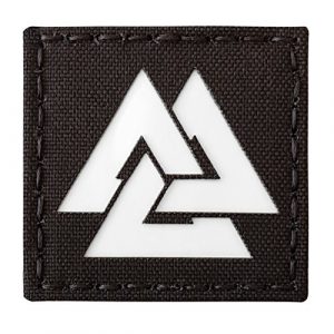 Tactical Freaky Airsoft Morale Patch 1 Glow Dark Viking Valknut Norse 2x2 GITD Tactical Morale Fastener Patch