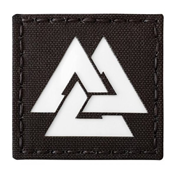 Tactical Freaky Airsoft Morale Patch 1 Glow Dark Viking Valknut Norse 2x2 GITD Tactical Morale Fastener Patch