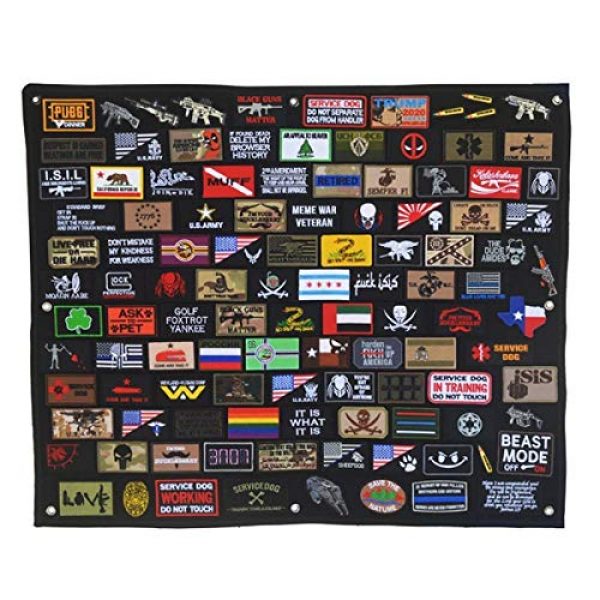 Homiego Airsoft Patch 1 Homiego Moarle Patch Display Board Patch Holder Display Frame for Tactical Airsoft Military Patches (L)