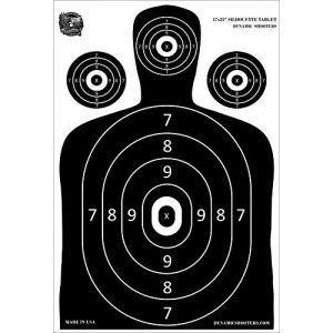 Dynamic Shooters  1 Dynamic Shooters 100 Pack 17X25-inch Made in USA Large Paper Silhouette Range Shooting Targets - Firearm, Rifle, Gun, Pistol, BB Guns, Airsoft, Pellet Gun, Air Rifle