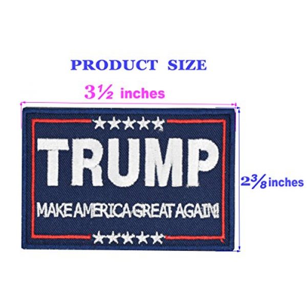 U-LIAN Airsoft Patch 6 U-LIAN Trump Patch Make America Great Again Patch Tactical Embroidered Morale Patch Hook Loop Backing Emblem