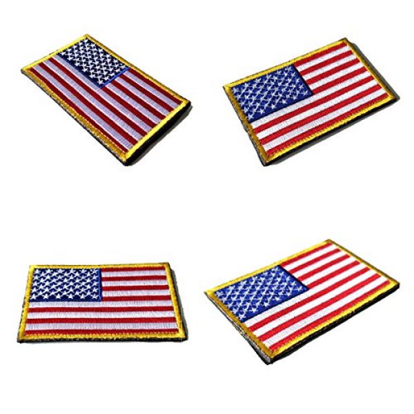 Military Ba Airsoft Patch 4 USA American Flag Tactical Patches Bundle, Patch for Uniforms Jackets Hats Bags Embroidered Patch 9 PCS
