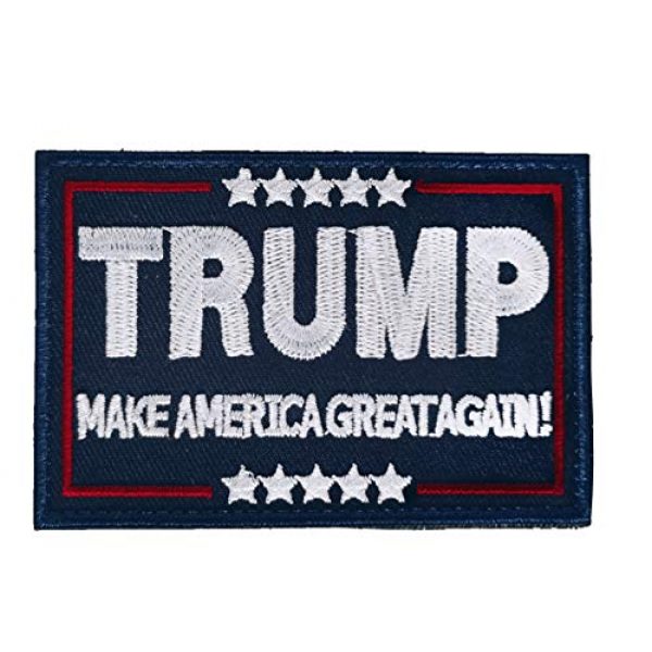 U-LIAN Airsoft Patch 1 U-LIAN Trump Patch Make America Great Again Patch Tactical Embroidered Morale Patch Hook Loop Backing Emblem