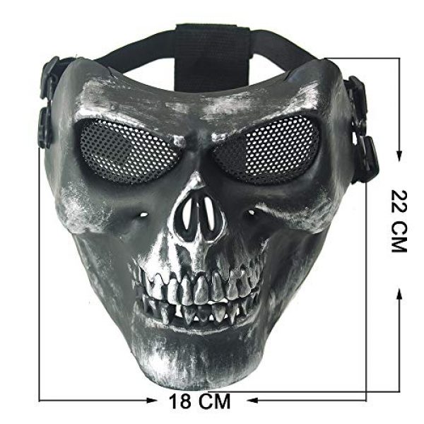 Anyoupin  2 Anyoupin Airsoft Half Face Masks,Paintball Mask with Metal Mesh Eye Protection Army Fans Supplies for Halloween Airsoft Paintball BB Gun CS Game Cosplay and Masquerade Party