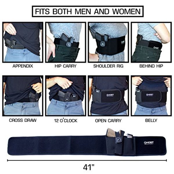 Ghost Concealment 4 Ghost Concealment Belly Band Holster for Concealed Carry | IWB Gun Holsters | Men and Women