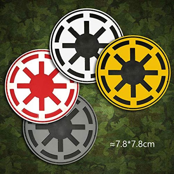 Morton Home Airsoft Patch 4 Morton Home Republic Galactic Empire Logo Army GITD Tactical Morale Airsoft 3D PVC Rubber Patch(Black)