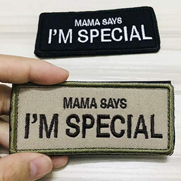 WindCar Airsoft Morale Patch 6 WindCar Tactical Morale Military Patches 2 pcs Funny Emblem Badge Mama Says I'm Special (2 pcs - Mama Says I'm Special)