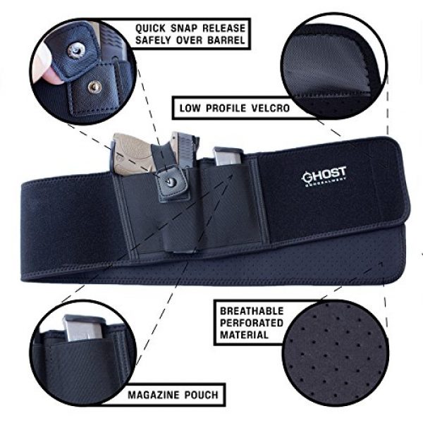 Ghost Concealment 2 Ghost Concealment Belly Band Holster for Concealed Carry | IWB Gun Holsters | Men and Women