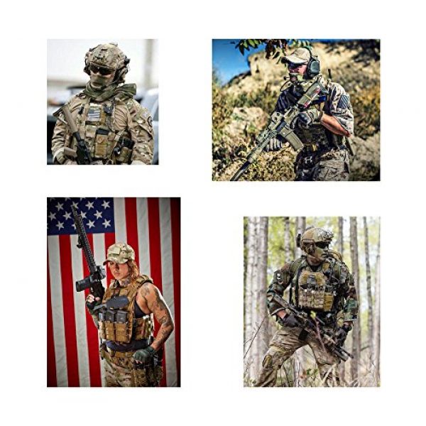 MAXXPRO Airsoft Patch 6 2 PCS Tactical Patches of USA US American Flag Regular and Reverse, with Hook and Loop for Backpacks Caps Hats Jackets Pants, Military Army Uniform Emblems, Size 3x2 Inches