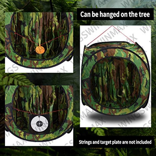 wingswinmax 6 wingswinmax Foldable Airsoft Target Tent Trap Slingshot BB Trap Net Auto Pop-up Shooting Target Tent BB Target Holder Case