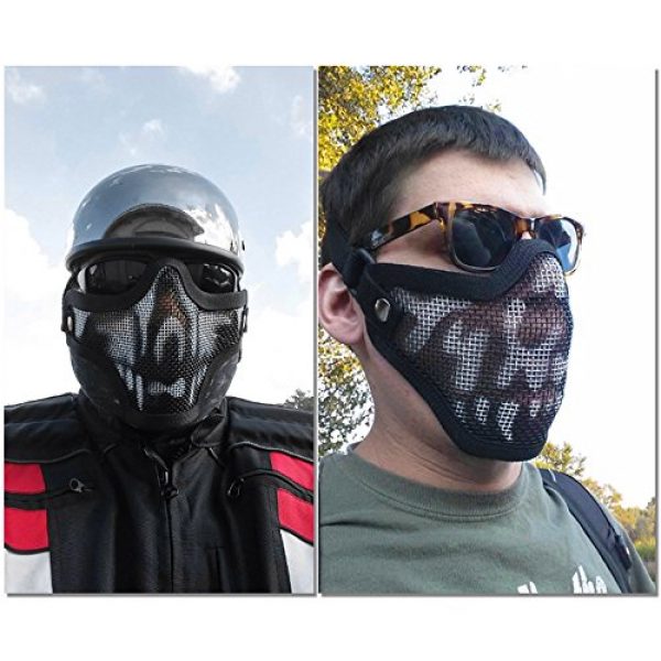 Outgeek  4 Outgeek Airsoft Half Face Mask Steel Mesh and Goggles Set