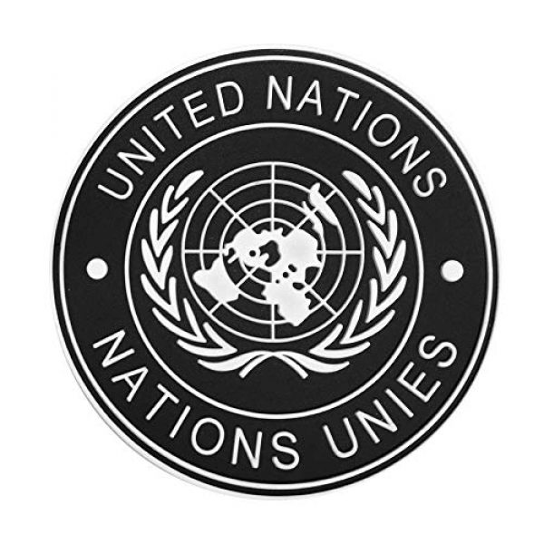 Morton Home Airsoft Patch 1 Morton Home UN United Nations U.N. Badge PVC Tactical Army Airsoft Patch (Black)