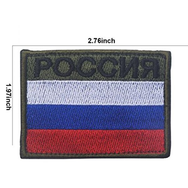 ODSP Airsoft Patch 2 Country of Russia Flag Tactical Military Funny Applique Fastener Hook and Loop Patch for Caps,Bags,Backpacks,Tactical Vest,Military Uniforms - 2.76 x 1.97inch 2PCS