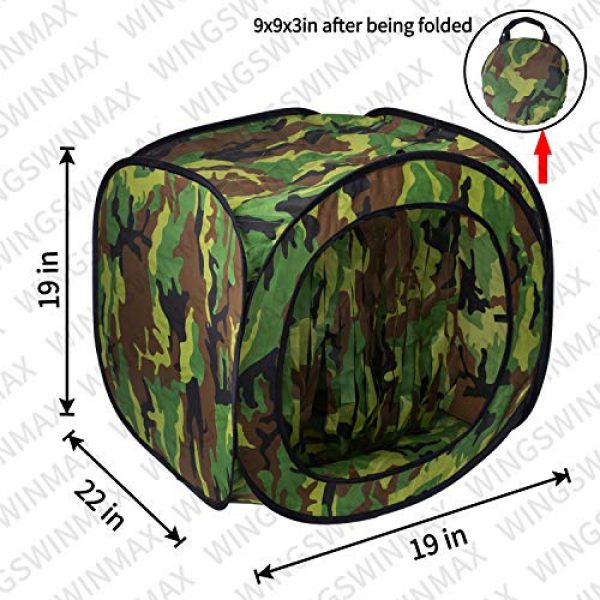 wingswinmax 2 wingswinmax Foldable Airsoft Target Tent Trap Slingshot BB Trap Net Auto Pop-up Shooting Target Tent BB Target Holder Case